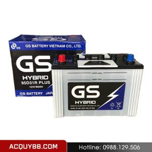Bình GS Hybrid 95D31R Plus (12V-80Ah) hiệu năng vượt trội